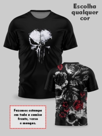 2 Camisas Básicas Estampa Total (Sublimação Frente e verso)