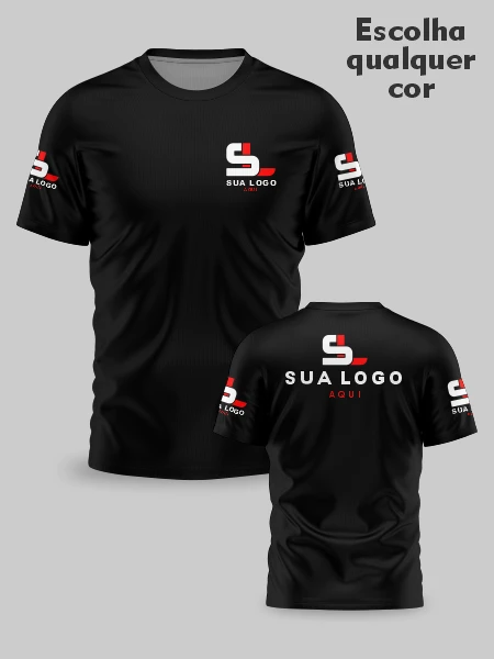 2 Camisas Básicas Estampa Total (Sublimação Frente e verso)