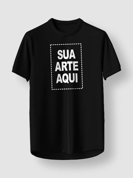 Camisa Preta com símbolo personalizado frente